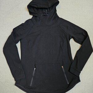 KITH Black Fitted Hoodie Sweatshirt Top Women's Medium M ?? Kangaroo Zip Pockets